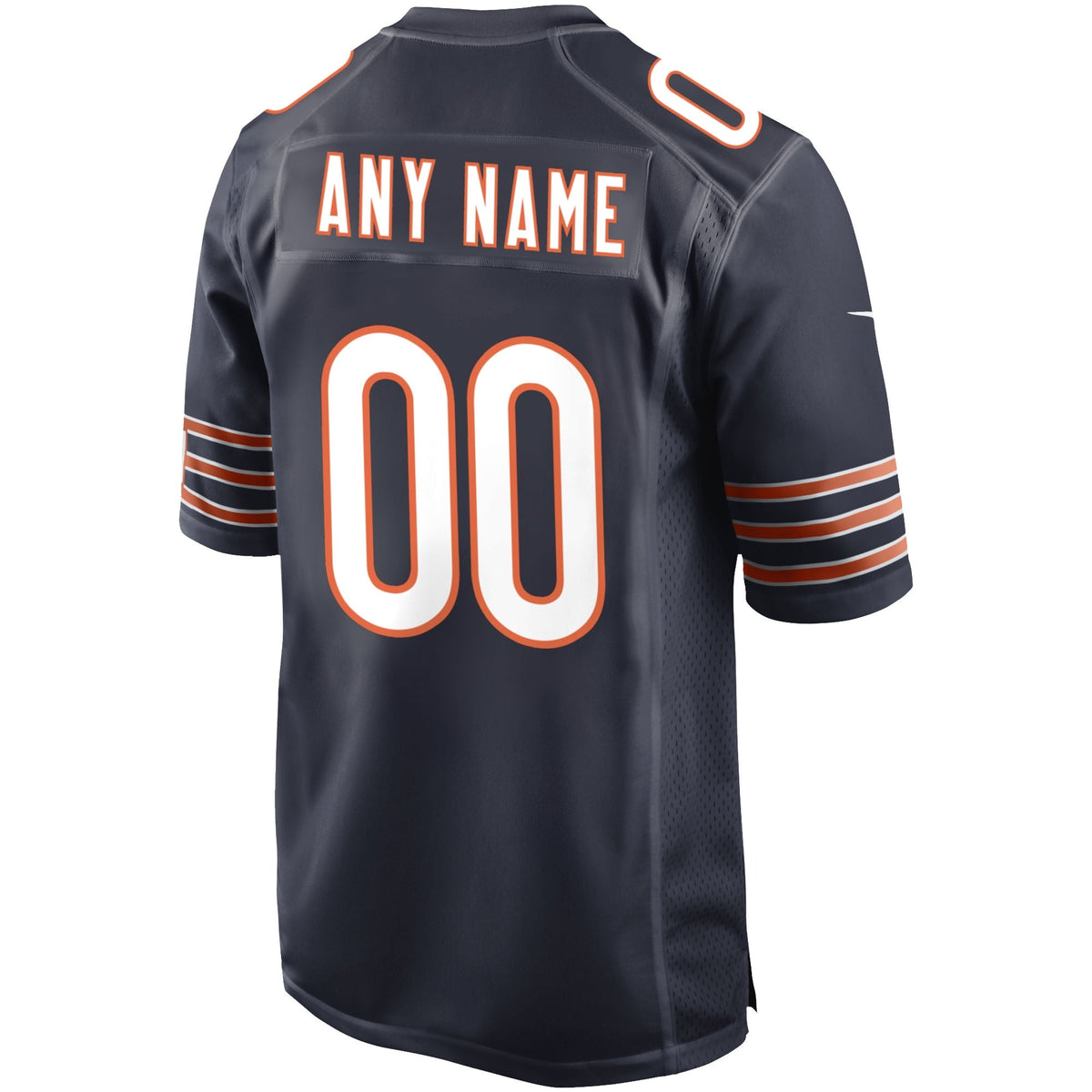 Chicago Bears Nike Custom Game Jersey - Navy football jersey product view 3