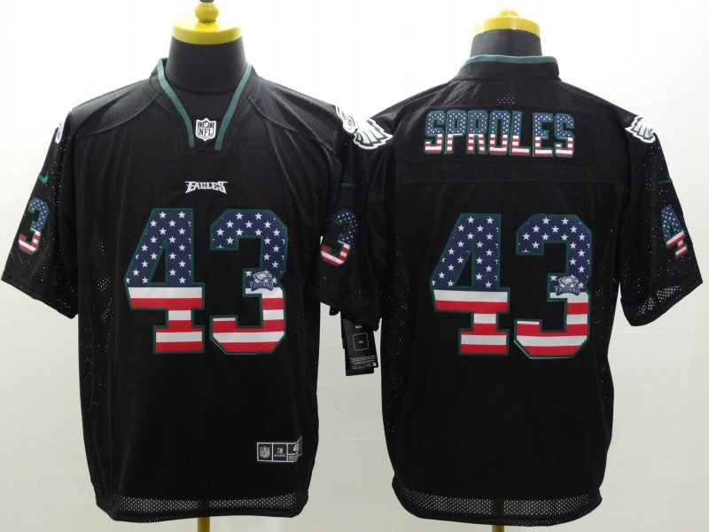 Men's Philadelphia Eagles Darren Sproles #43 Black Game Jersey1 football jersey product view 1