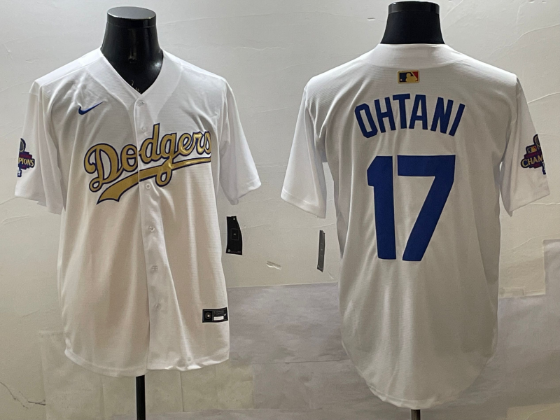 Men's Los Angeles Dodgers Shohei Ohtani White Alternate Player Jersey1 baseball jersey product view 1