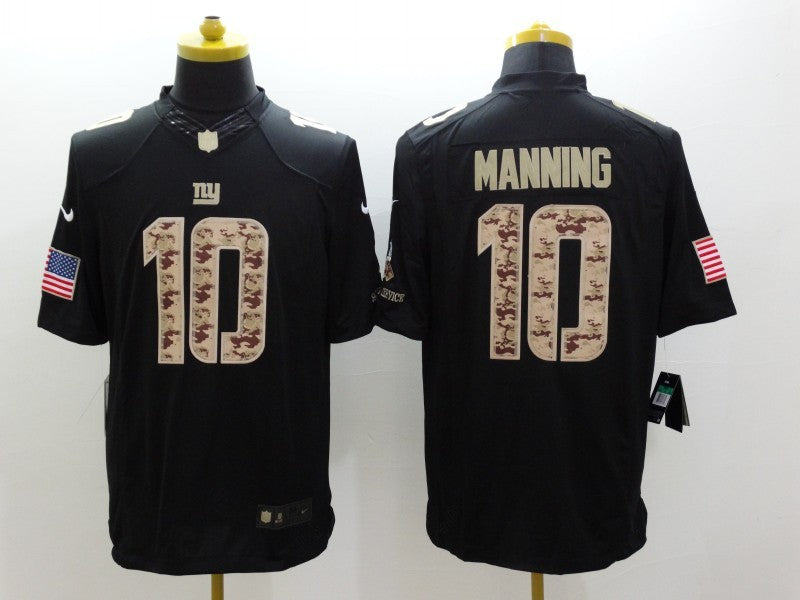 Men's New York Giants Eli Manning #10 Black Game Jersey1 football jersey product view 1