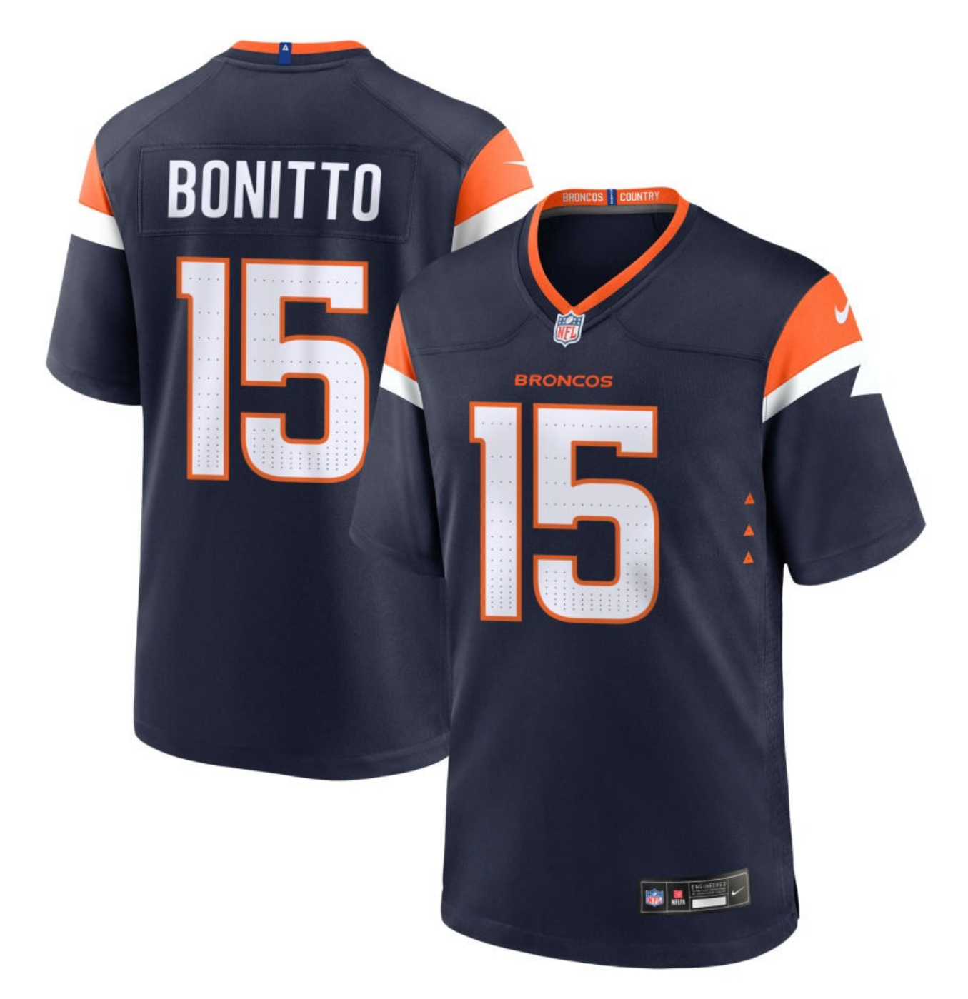 Nik Bonitto Denver Broncos 2024 Jersey football jersey product view 1