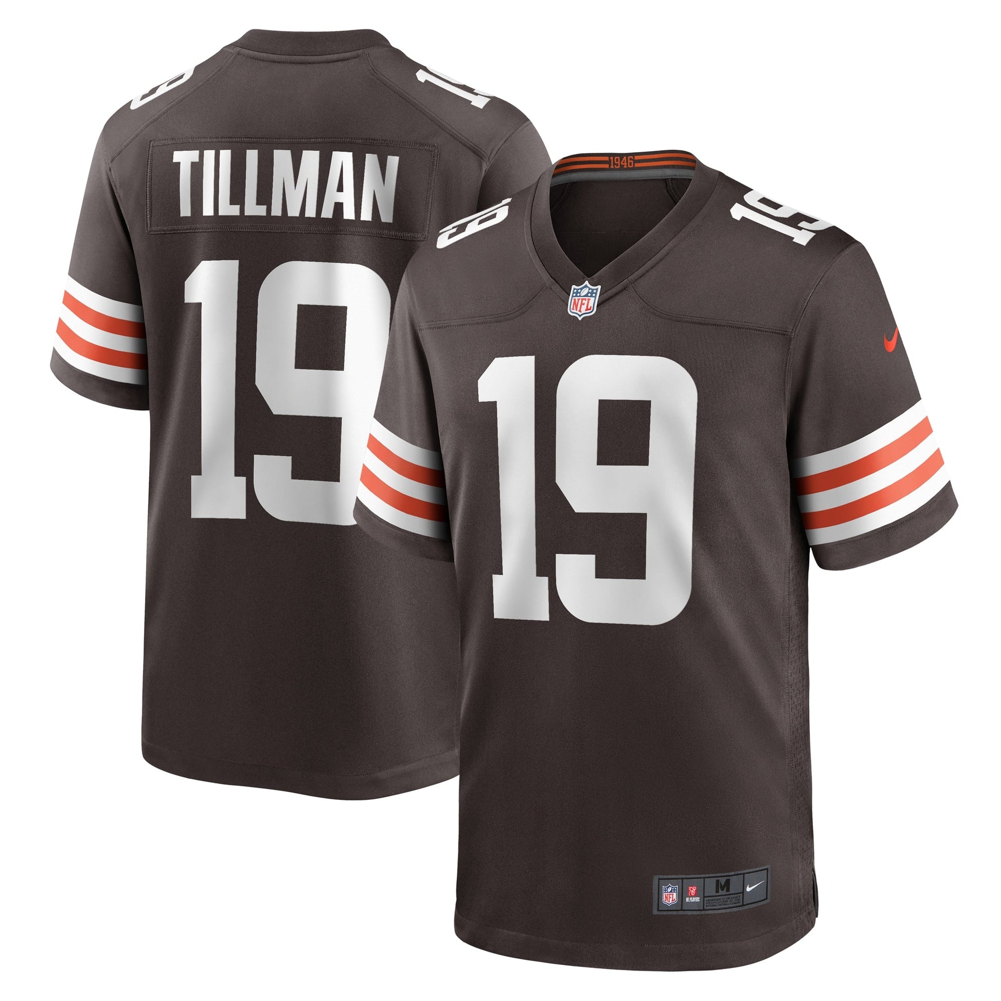 Cedric Tillman Cleveland Browns Nike Game Jersey - Brown football jersey product view 1