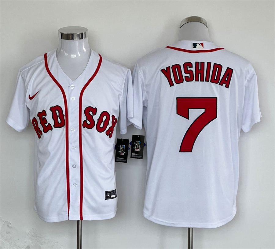 Men's Boston Red Sox Masataka Yoshida #7 White Replica Player Jersey1 baseball jersey product view 1