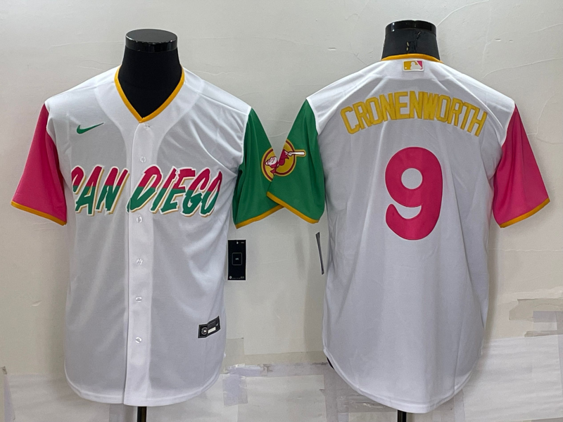 Men's San Diego Padres Jake Cronenworth #9 White Player Stitched Jersey baseball jersey product view 1