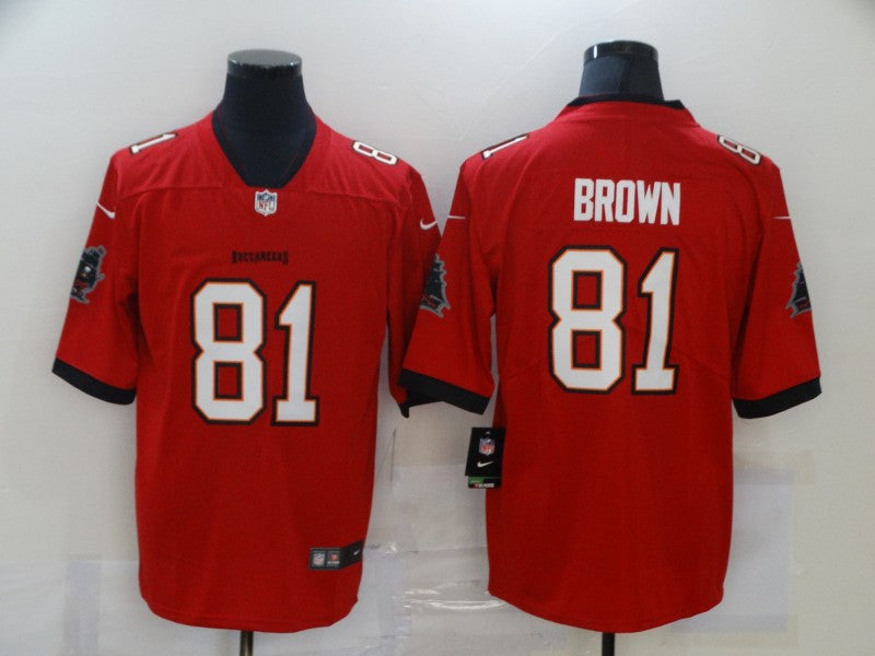 Men's Tampa Bay Buccaneers Antonio Brown #81 Red Game Jersey1 football jersey product view 1
