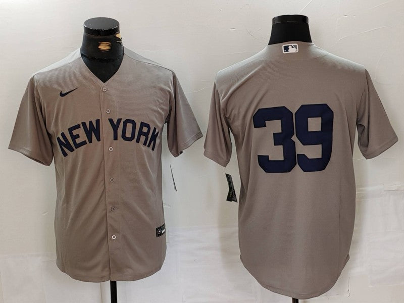 Men's New York Yankees Jose Trevino #39 Gray Replica Player Name Jersey1 baseball jersey product view 1