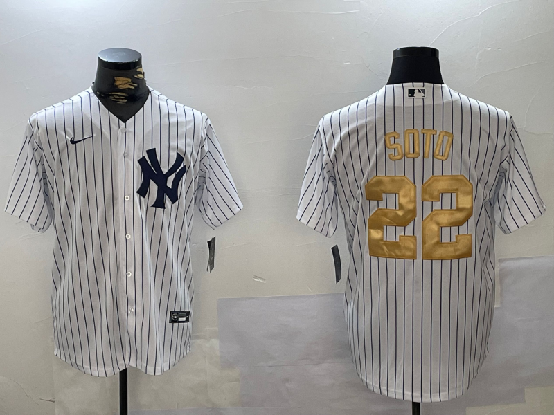 Men's New York Yankees Juan Soto #22 White Player Game Jersey1 baseball jersey product view 1