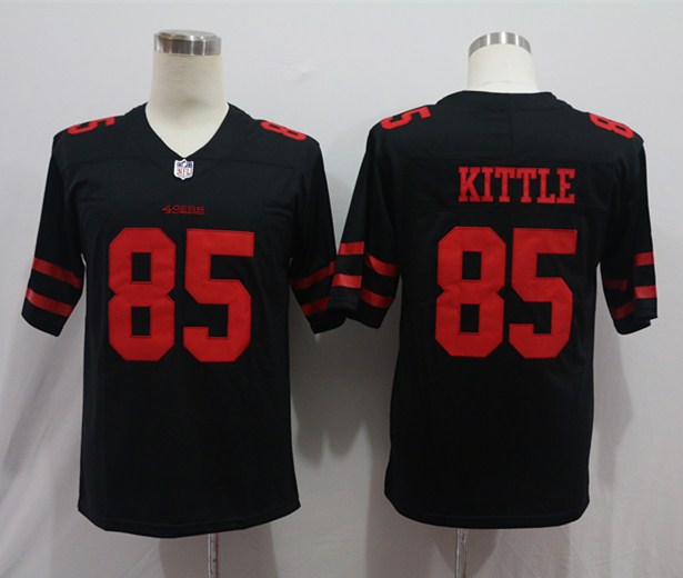 Men's San Francisco 49ers George Kittle #85 Black Game Jersey1 football jersey product view 1