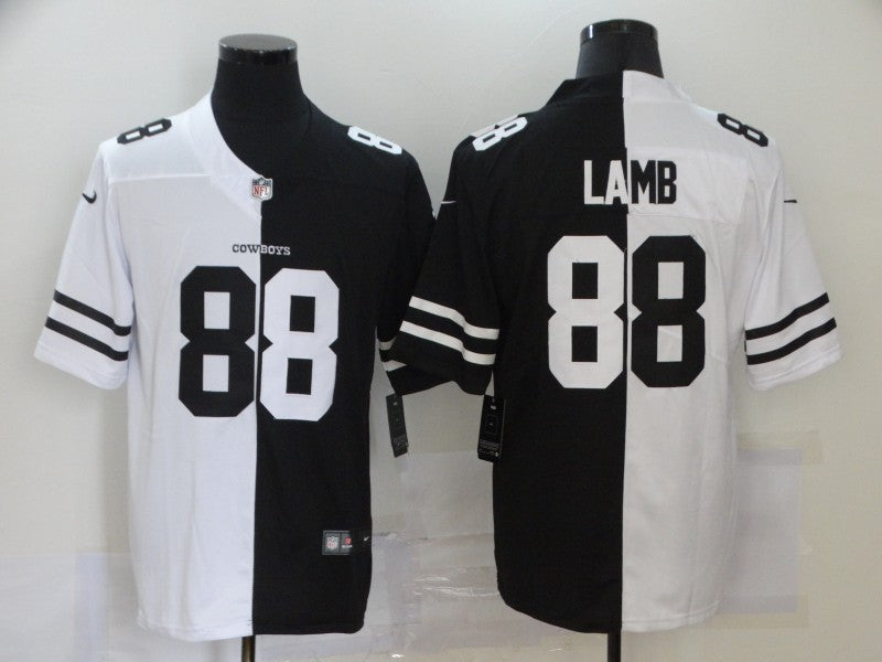 Men's Dallas Cowboys CeeDee Lamb #88 Black/White Game Jersey1 football jersey product view 1