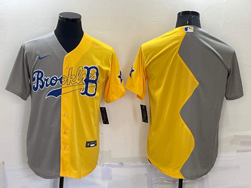 Men's Boston Red Sox Gray/Gold Blank Jersey1 baseball jersey product view 1