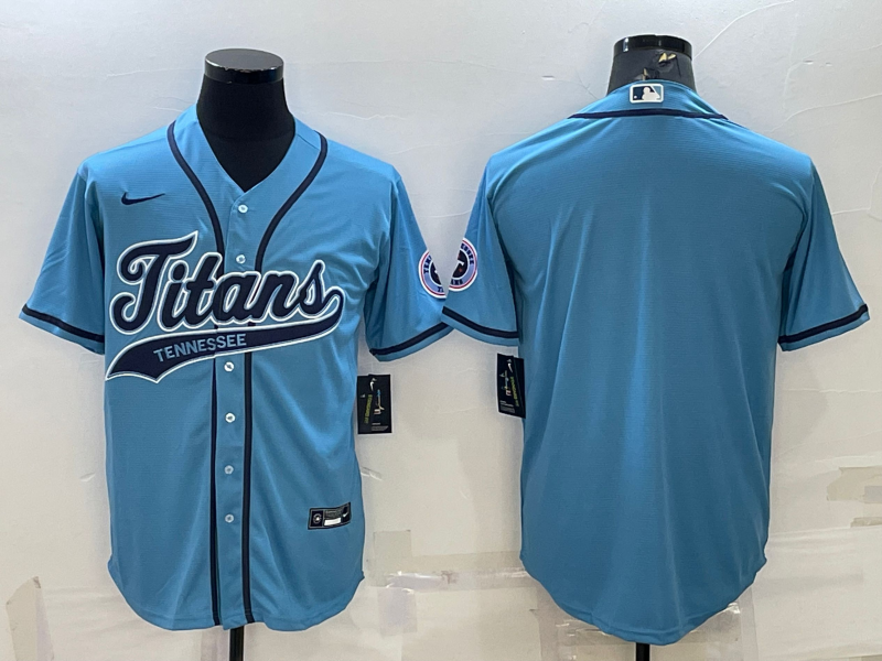 Men's Tennessee Titans Light Blue Blank Jersey1 football jersey product view 1