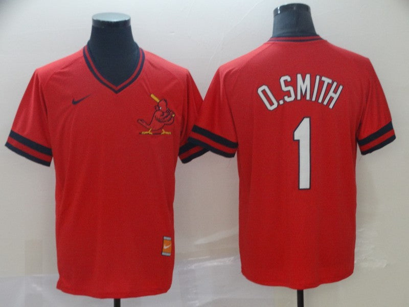 Men's St. Louis Cardinals Ozzie Smith #1 Red Fashion Stitched Jersey1 baseball jersey product view 1