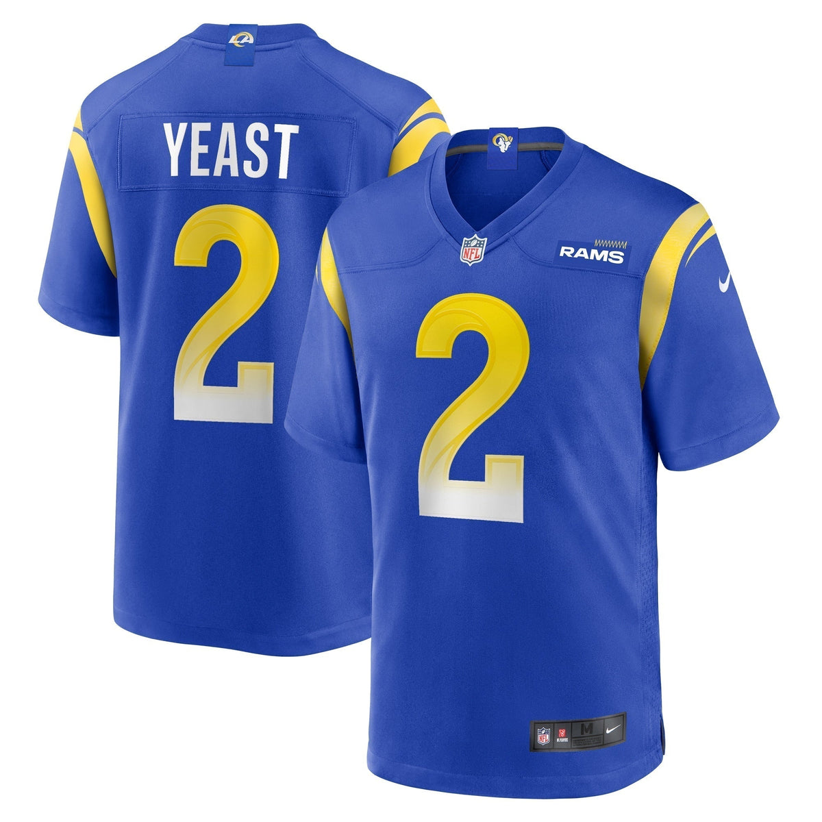 Russ Yeast Los Angeles Rams Nike Home Game Jersey - Royal football jersey product view 1