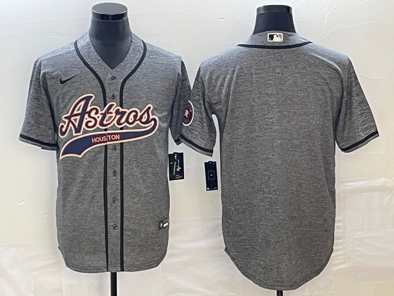 Men's Houston Astros Gray Joint Edition Replica Blank Jersey1 baseball jersey product view 1