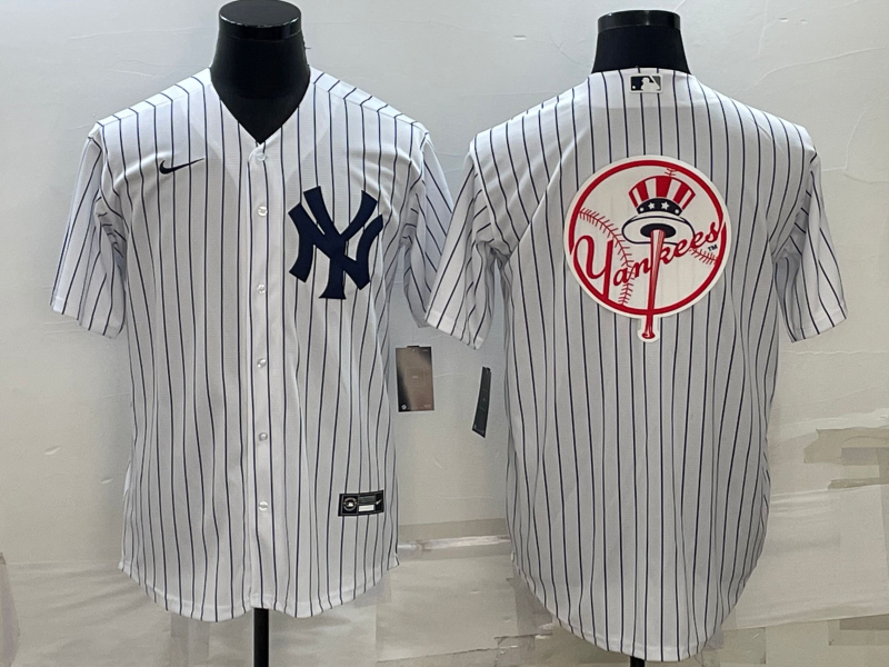 Men's New York Yankees White Home Replica Team Jersey baseball jersey product view 1