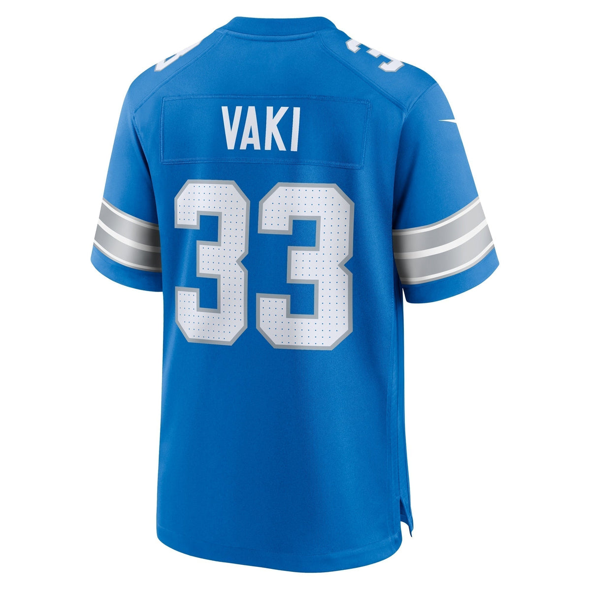 Sione Vaki Detroit Lions Nike Team Game Jersey - Blue football jersey product view 3