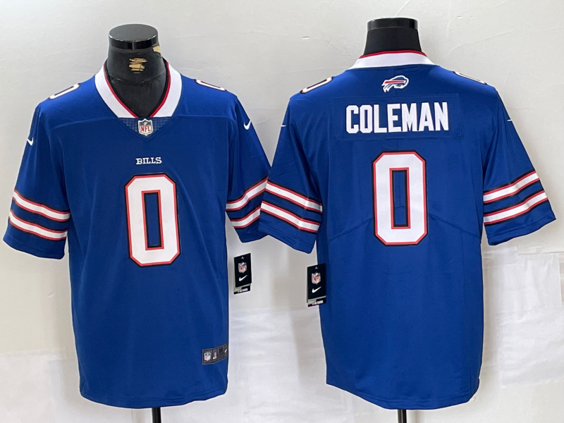 Men's Buffalo Bills Keon Coleman #0 Royal 2024 NFL Draft Player Game Jersey1 football jersey product view 1