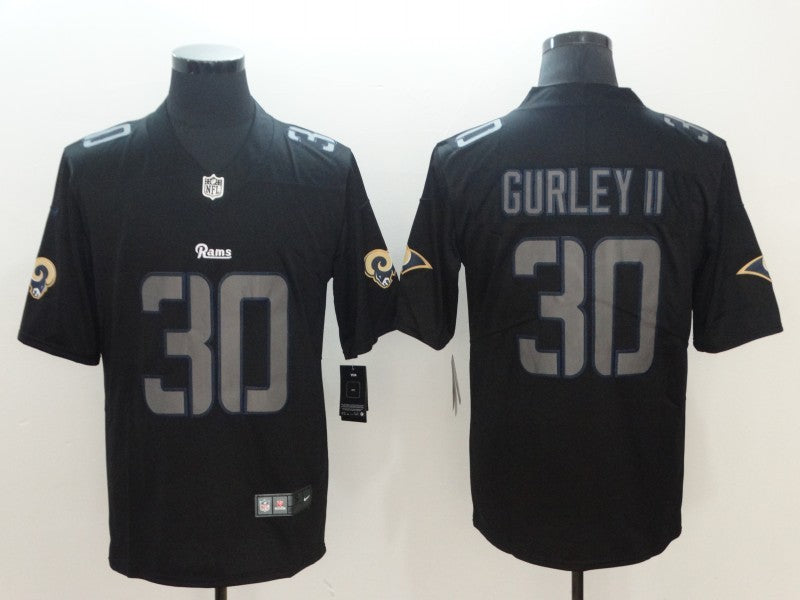 Men's Los Angeles Rams Todd Gurley II #30 Black Alternate Game Jersey1 football jersey product view 1