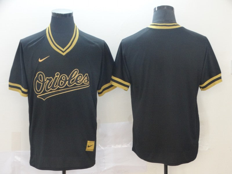 Men's Baltimore Orioles Black Replica Blank Jersey1 baseball jersey product view 1