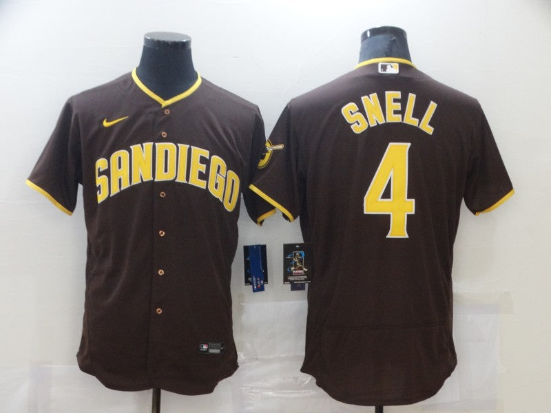 Men's San Diego Padres Wil Myers #4 Brown Player Stitched Jersey baseball jersey product view 1