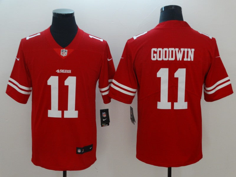 Men's San Francisco 49ers Marquise Goodwin #11 Red Game Player Jersey1 football jersey product view 1