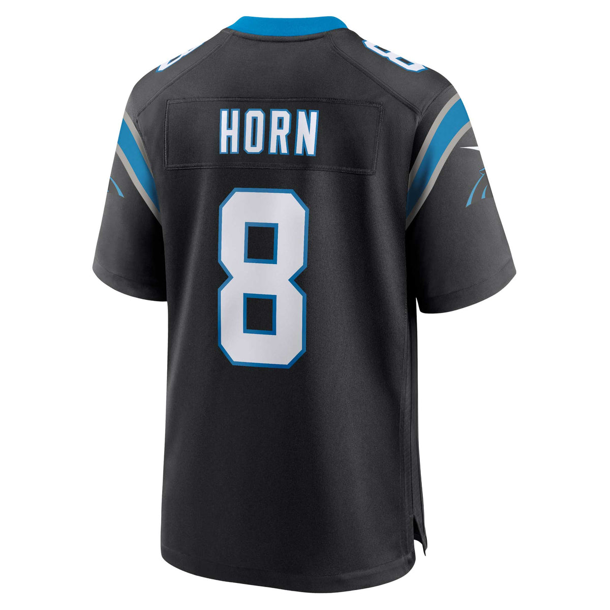 Jaycee Horn Carolina Panthers Nike Game Jersey - Black football jersey product view 3