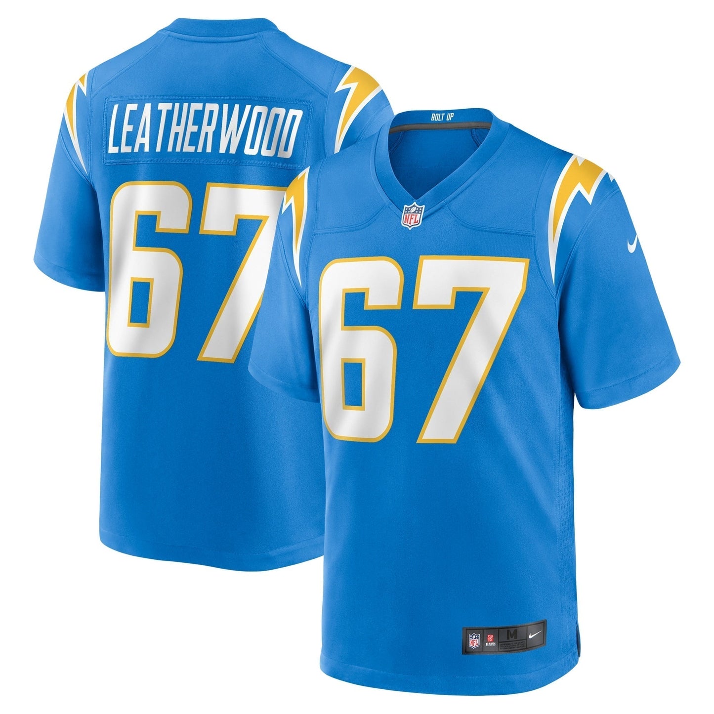 Alex Leatherwood Los Angeles Chargers Nike Team Game Jersey - Powder Blue football jersey product view 1