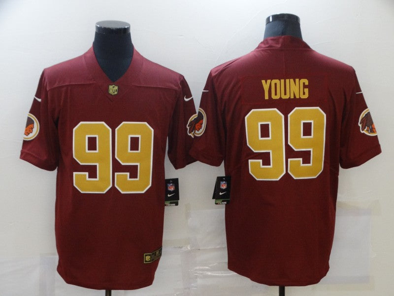 Men's Washington Commanders Chase Young #99 Red Player Game Jersey1 football jersey product view 1