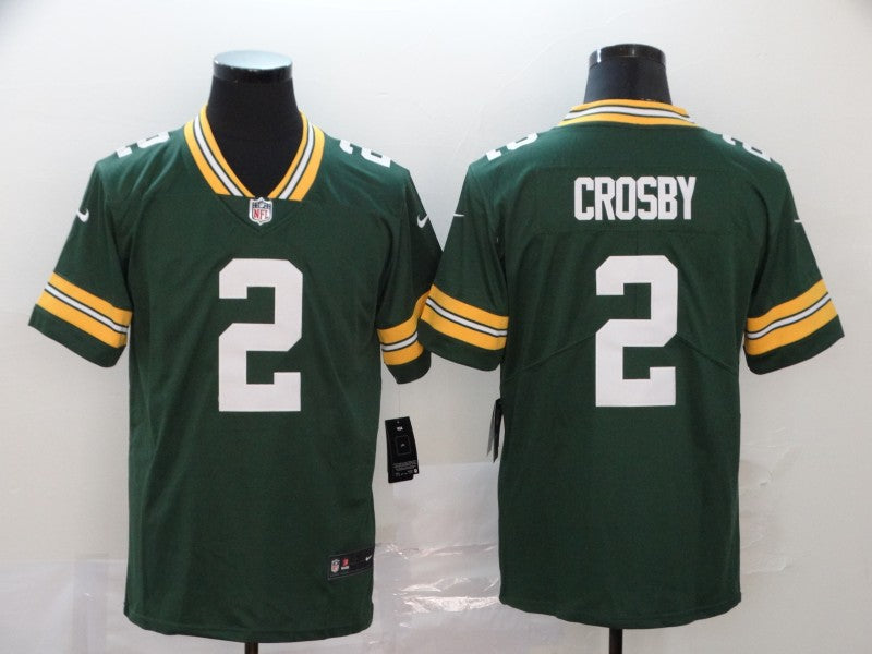 Men's Green Bay Packers Mason Crosby #2 Green Game Jersey1 football jersey product view 1