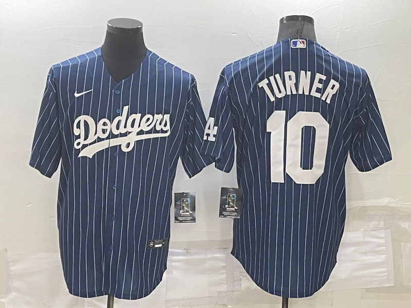 Men's Los Angeles Dodgers Justin Turner #10 Blue Stitched Baseball Jersey1 baseball jersey product view 1