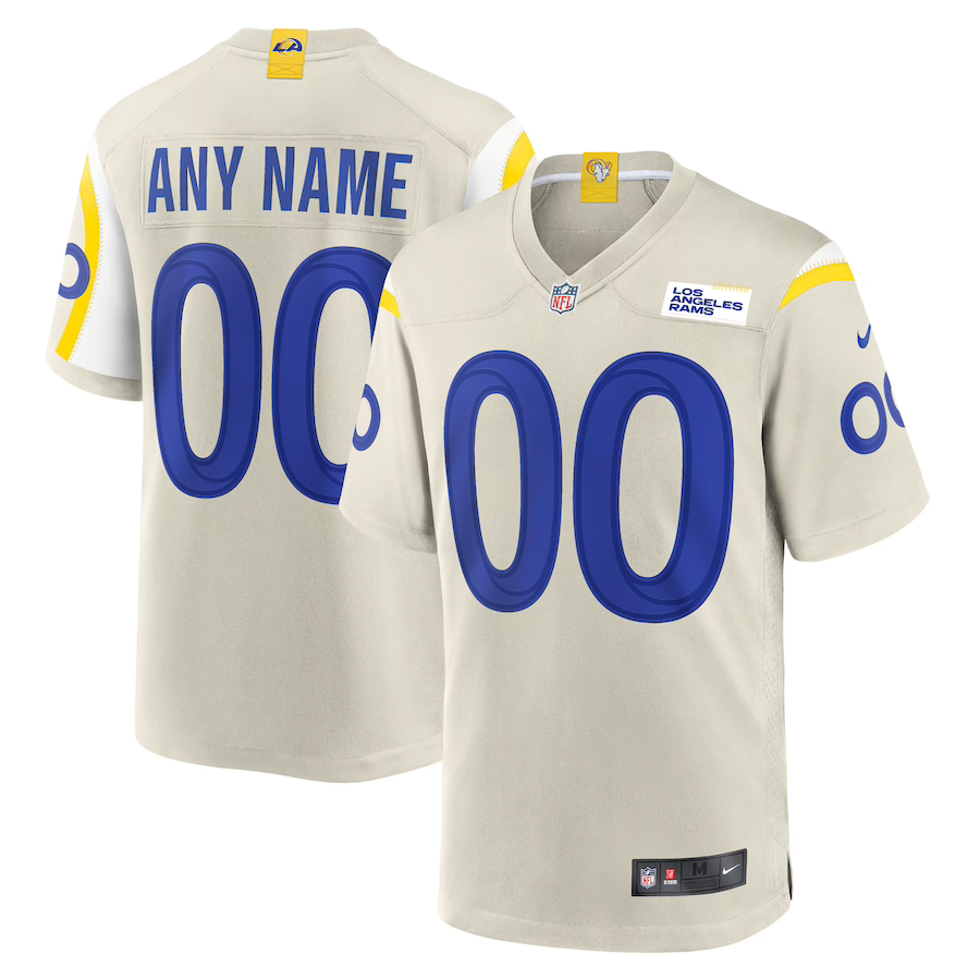 Custom Los Angeles Rams Bone Game Jersey1 football jersey product view 1