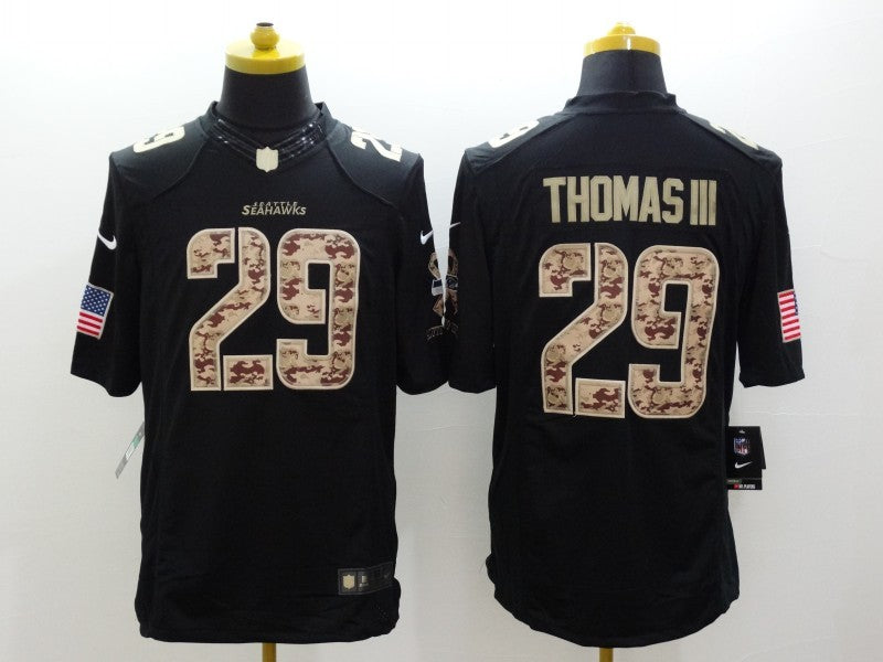 Men's Seattle Seahawks Earl Thomas III #29 Black Game Player Jersey1 football jersey product view 1