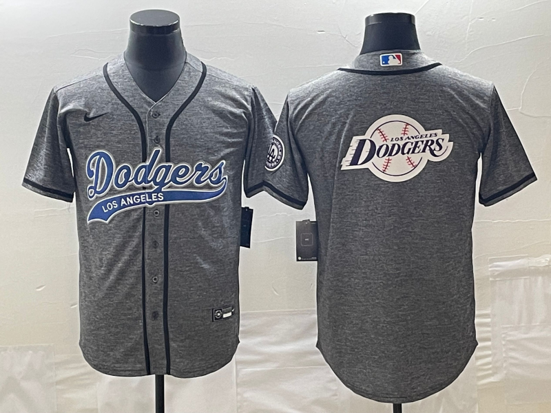 Men's Los Angeles Dodgers Gray Joint Edition Player Jersey1 baseball jersey product view 1