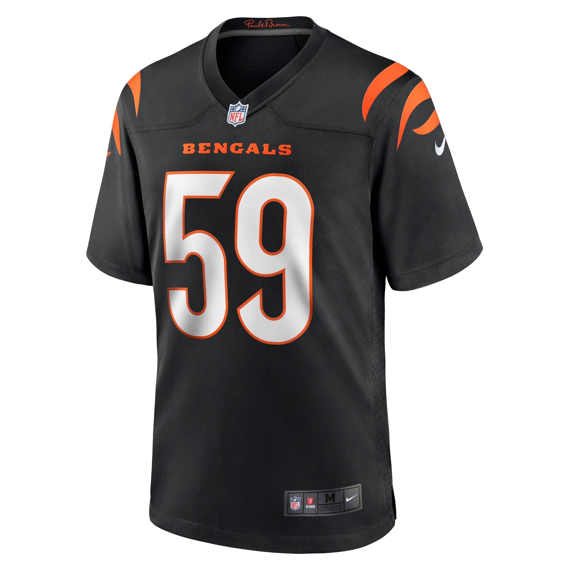 Akeem Davis-Gaither Cincinnati Bengals Nike Game Jersey - Black football jersey product view 2