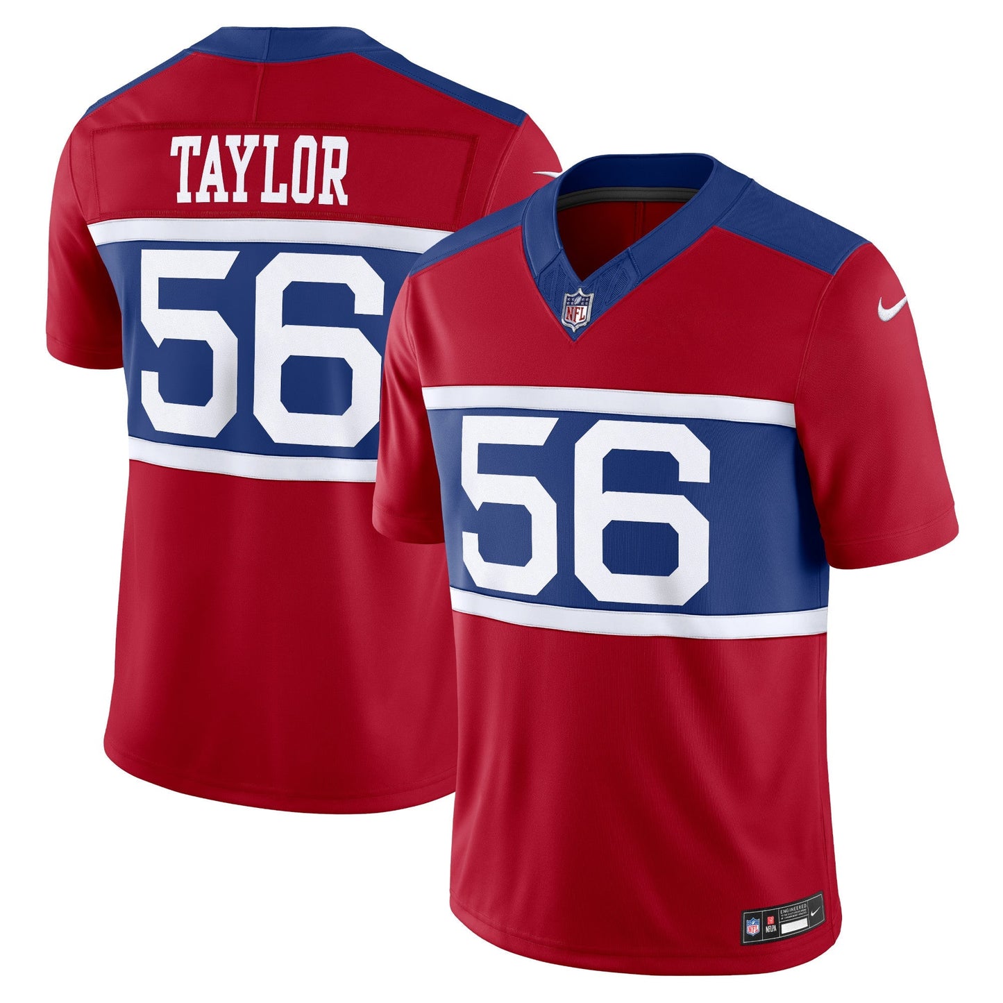 Lawrence Taylor New York Giants Nike Alternate Vapor F.U.S.E. Retired Limited Jersey - Century Red football jersey product view 1