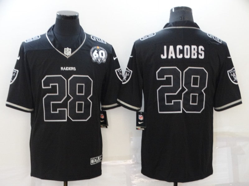 Men's Las Vegas Raiders Josh Jacobs Black Game Player Jersey1 football jersey product view 1