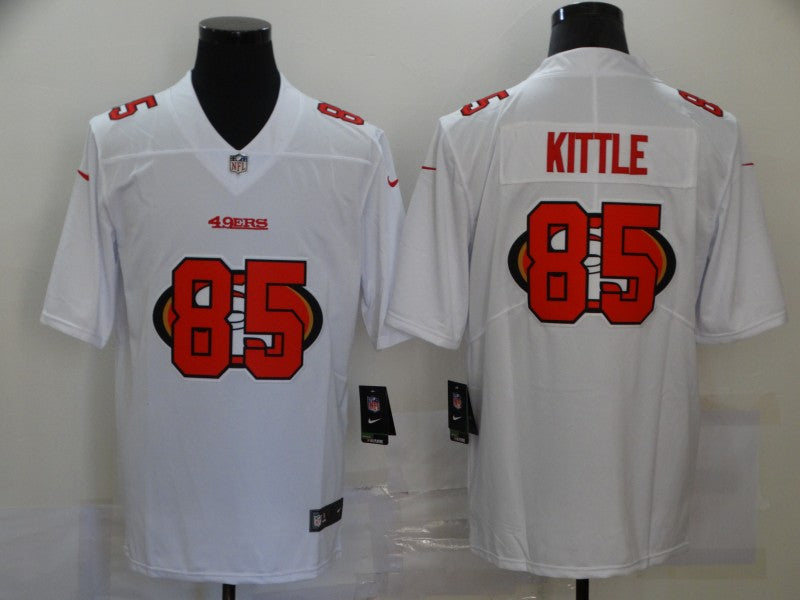 Men's San Francisco 49ers #85 George Kittle White Team Game Jersey1 football jersey product view 1