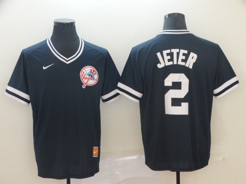 Men's New York Yankees Derek Jeter #2 Navy Stitched Jersey baseball jersey product view 1