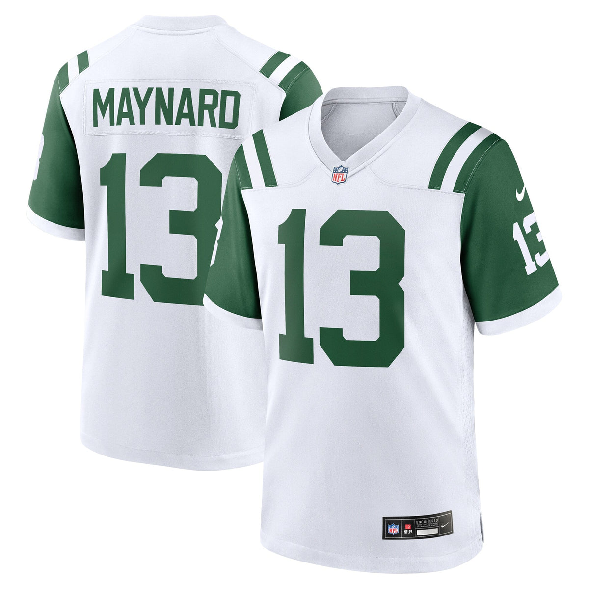 Don Maynard New York Jets Nike Classic Alternate Retired Game Jersey - White football jersey product view 1
