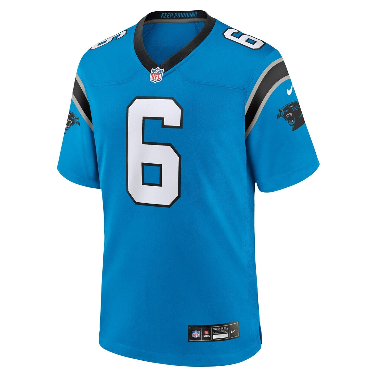 Miles Sanders Carolina Panthers Nike Team Game Jersey - Blue football jersey product view 2