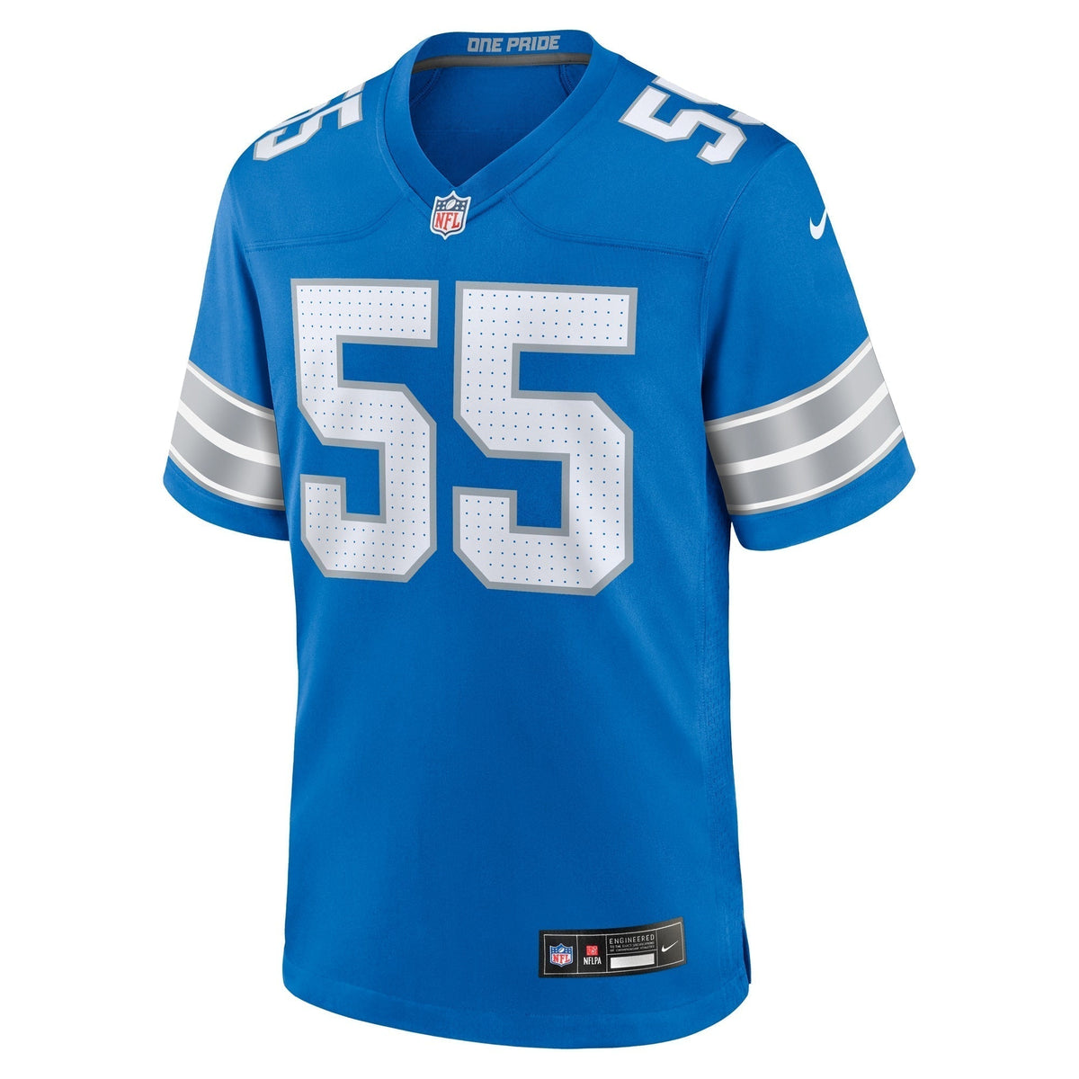 Derrick Barnes Detroit Lions Nike Team Game Jersey - Blue football jersey product view 2