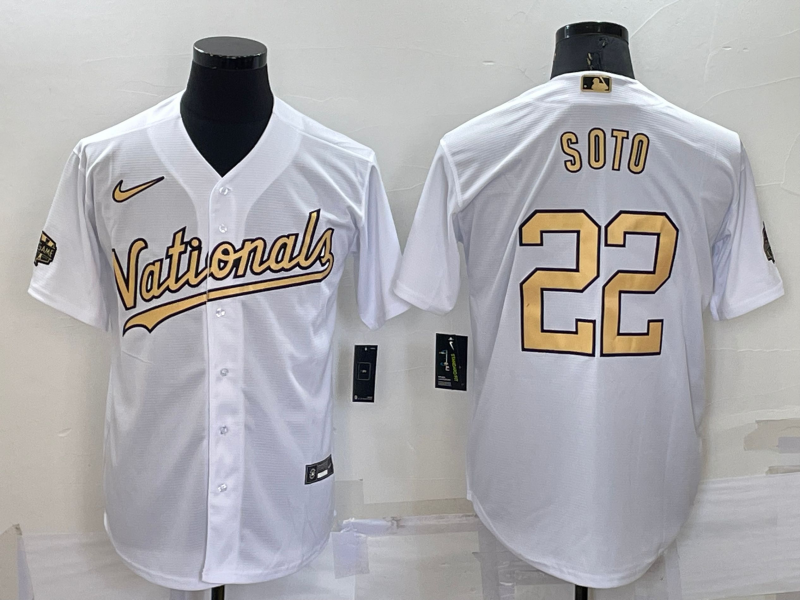 Men's Washington Nationals Juan Soto #22 White Stitched Jersey1 baseball jersey product view 1