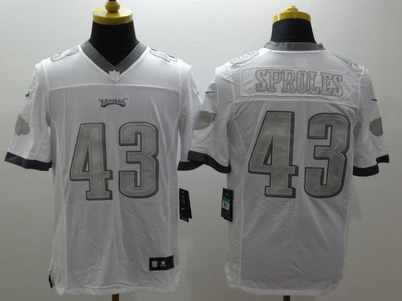 Men's Philadelphia Eagles Darren Sproles #43 White Game Jersey1 football jersey product view 1