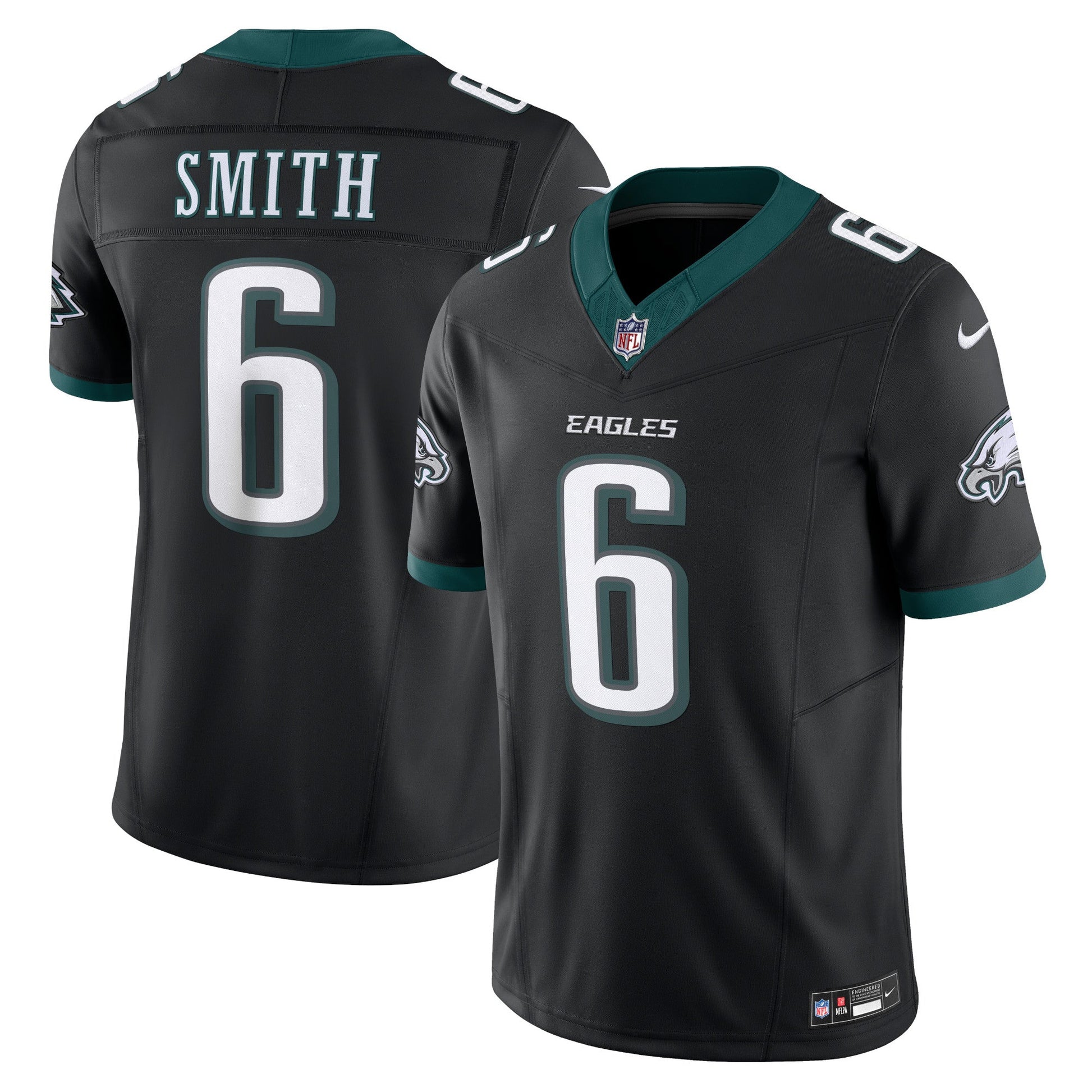 Philadelphia Eagles 6# DeVonta Smith Nike Vapor F.U.S.E. Limited Jersey football jersey product view 1