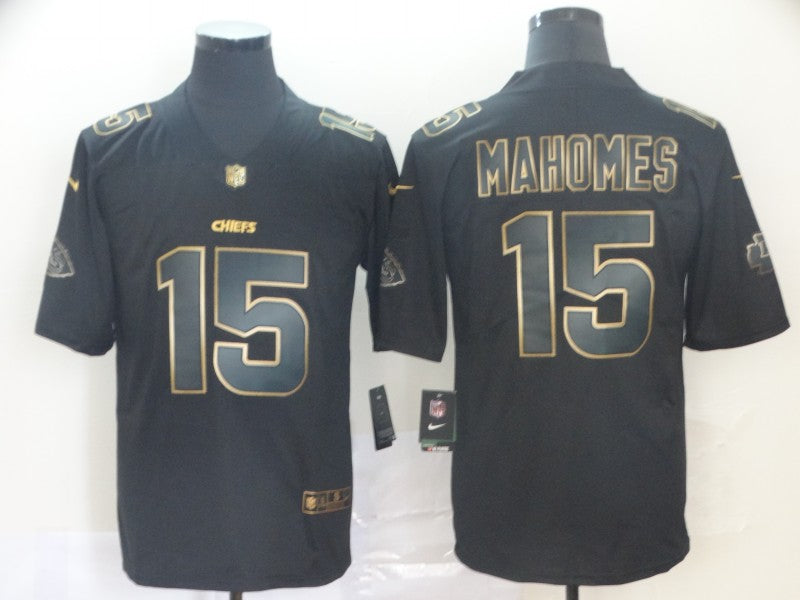 Men's Kansas City Chiefs Patrick Mahomes Black Game Player Jersey1 football jersey product view 1