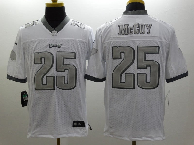 Men's Philadelphia Eagles LeSean McCoy #25 White Game Jersey1 football jersey product view 1