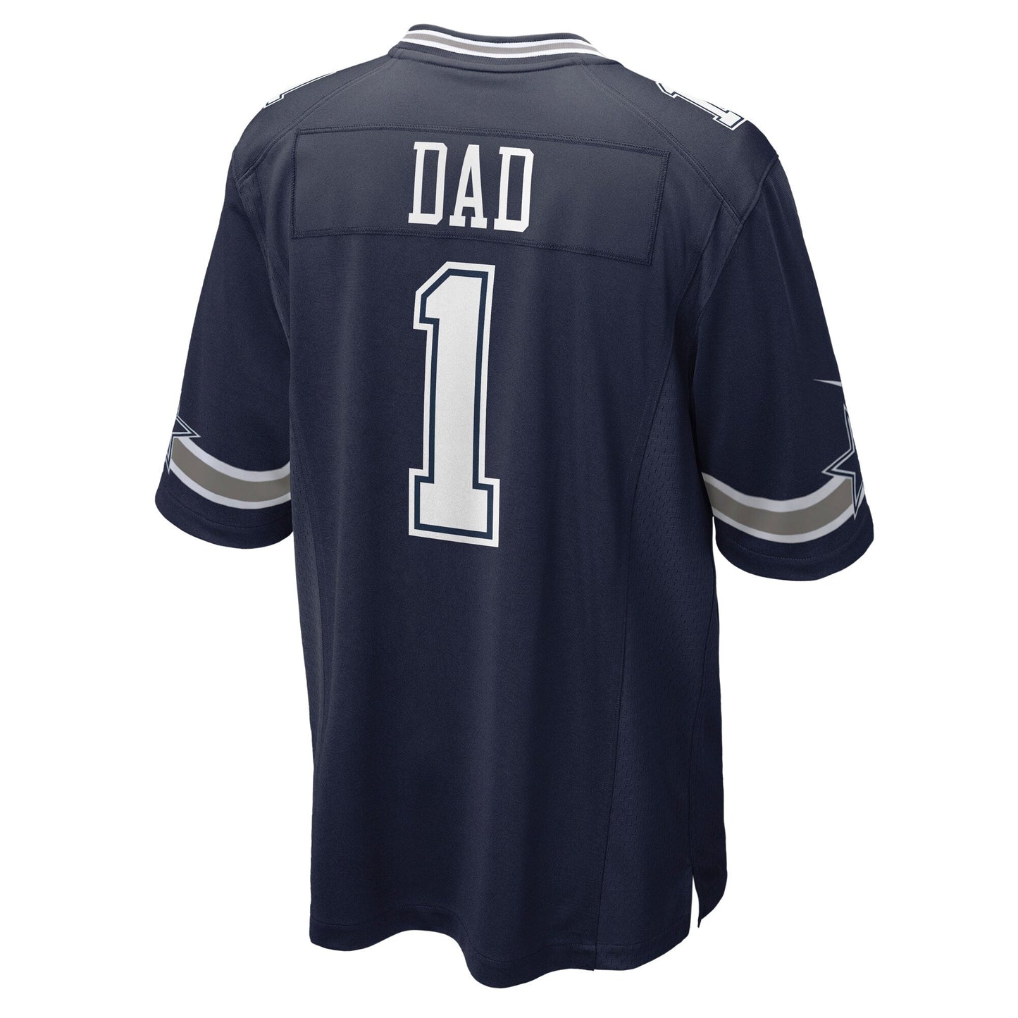 Number 1 Dad Dallas Cowboys Nike Game Jersey - Navy football jersey product view 3