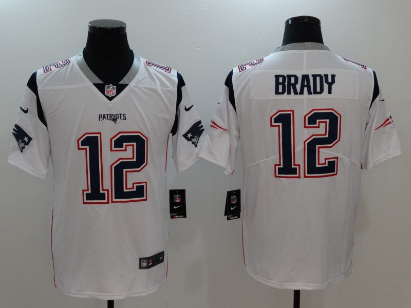 Men's Tom Brady #12 New England Patriots Jersey1 White football jersey product view 1