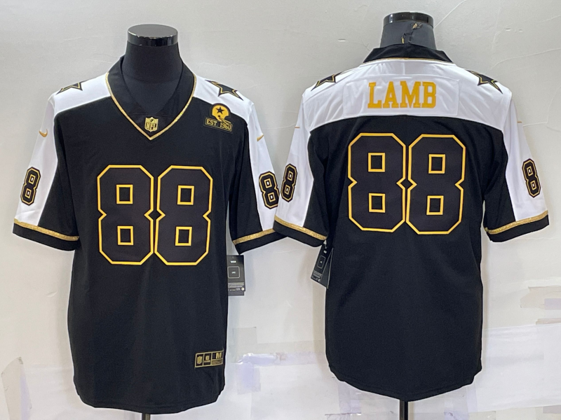 Men's Dallas Cowboys CeeDee Lamb #88 Black Player Jersey1 football jersey product view 1