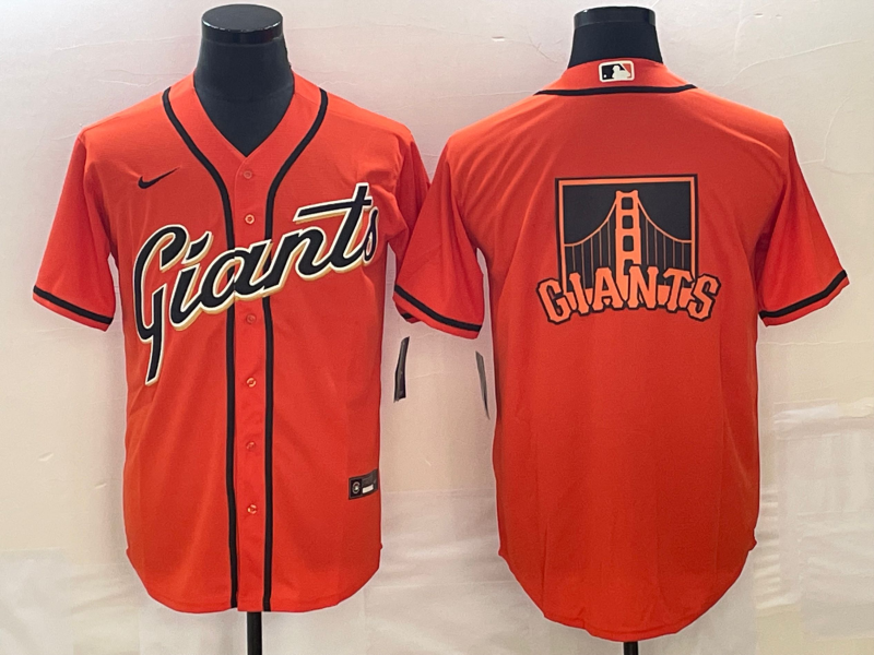 Men's San Francisco Giants Orange Replica Player Jersey baseball jersey product view 1